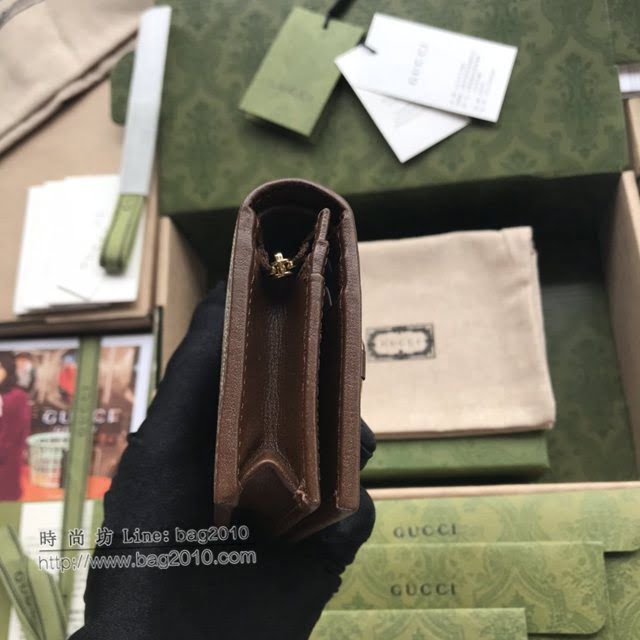 Gucci原厂皮包包 古驰女Jackie 1961马衔扣翻盖钱包 Gucci短夹零钱包 621887  gdj1730